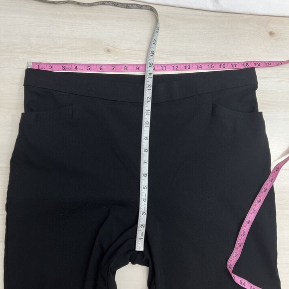 Susan Graver Dress Pants Women 20W Black Stretch Pull-On Cropped Comfort - Picture 4 of 10